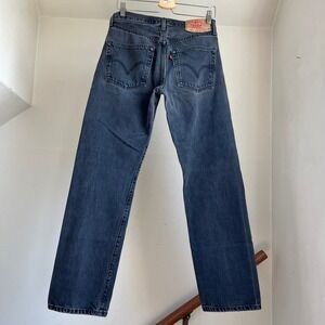 Vintage Levis 501 Jeans 31x32 Black Faded Straight Leg Button Fly Denim Pants